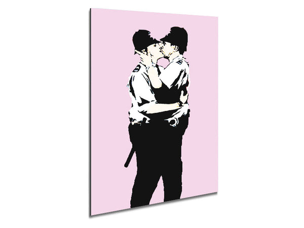 Bent Coppers Pink Metal Print