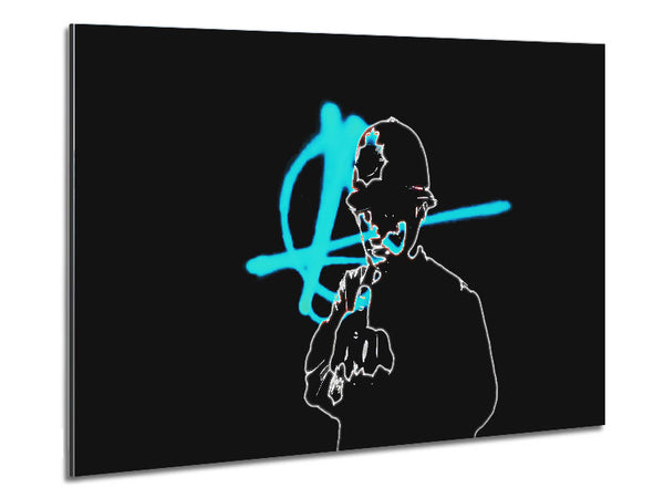 Copper Finger Black Metal Print