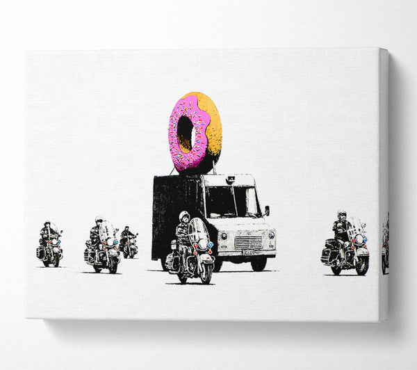  A Canvas Print of Banksy Donut Security Canvas Print