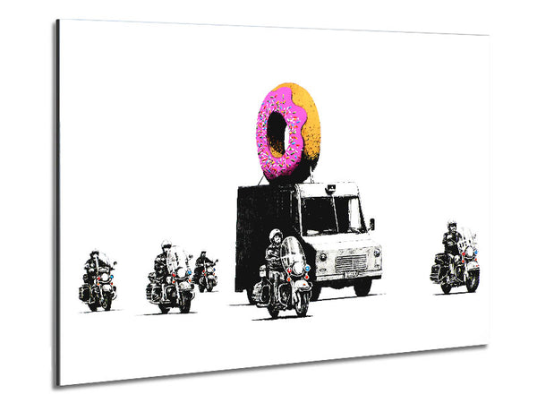 Donut Security Metal Print