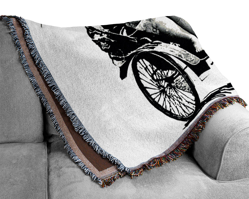 Feed The World B n W Woven Blanket