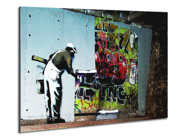 Grafitti Wallpaper Metal Print