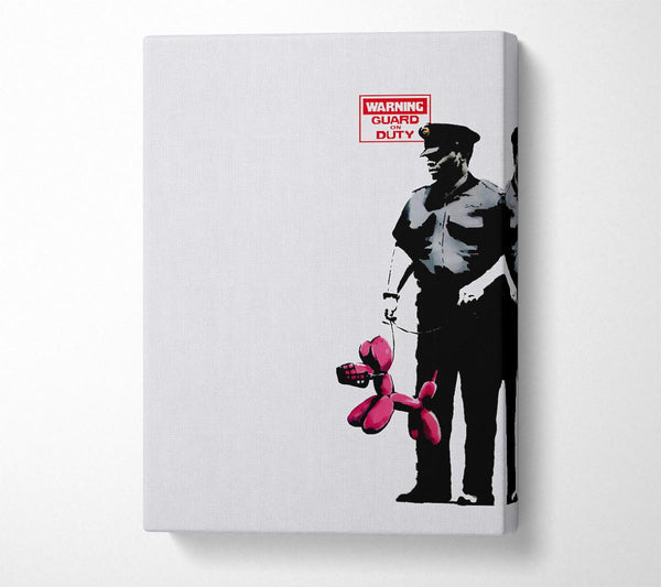  A Canvas Print of Banksy Guard Dog Security Canvas Art