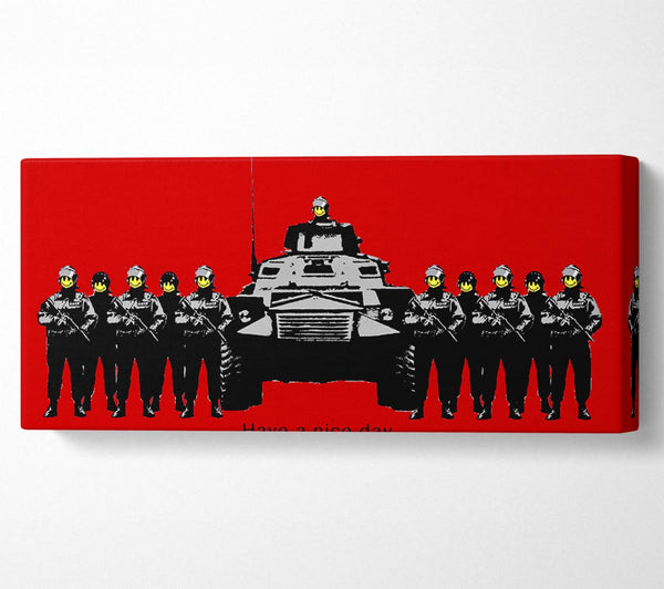 Have A Nice Day Army Tanks Red