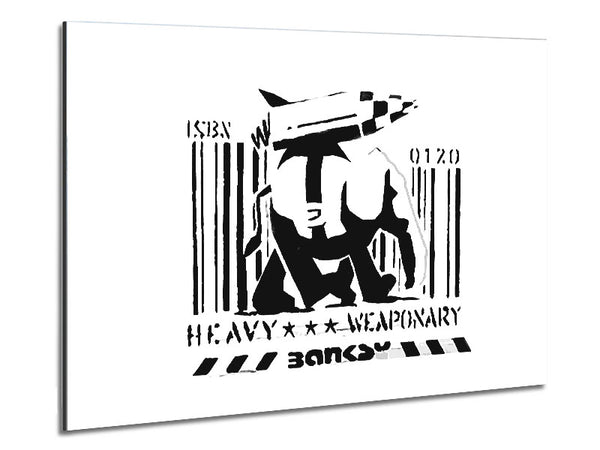 Heavy Weaponary White Metal Print