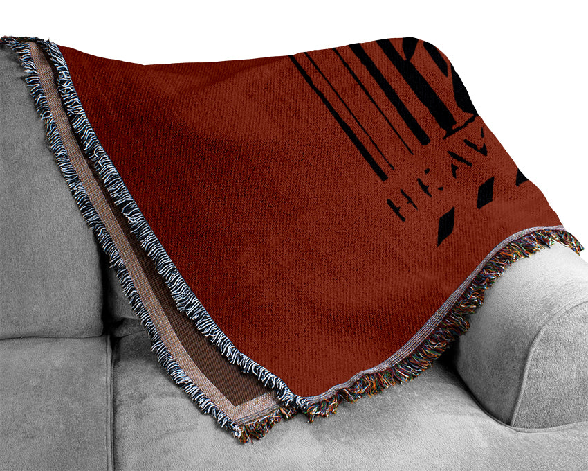 Heavy Weaponry Red Woven Blanket