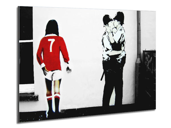 Kissing Coopers Football Metal Print