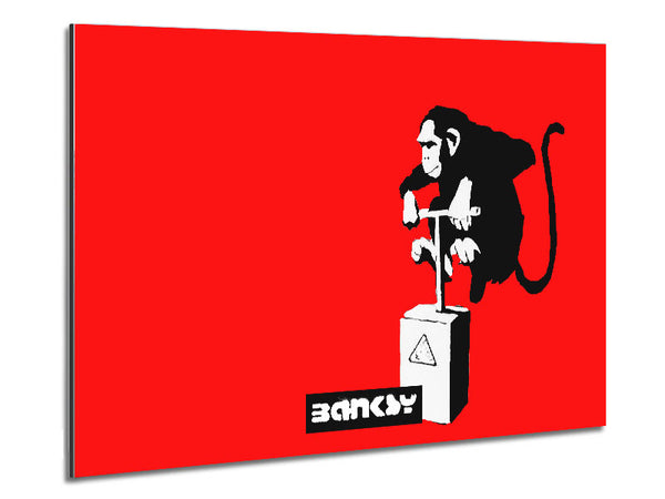 Monkey Detonator Red Metal Print