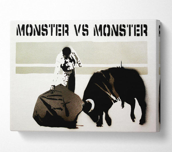  A Canvas Print of Banksy Monster Vs Monster Canvas Wall Art