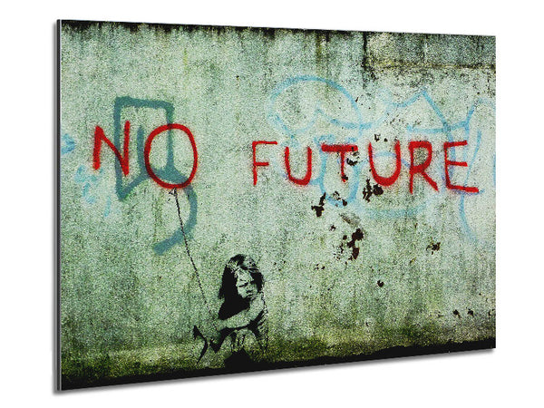No Future Clean Metal Print