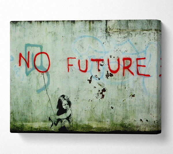  A Canvas Print of Banksy No Future Clean Canvas Wall Art