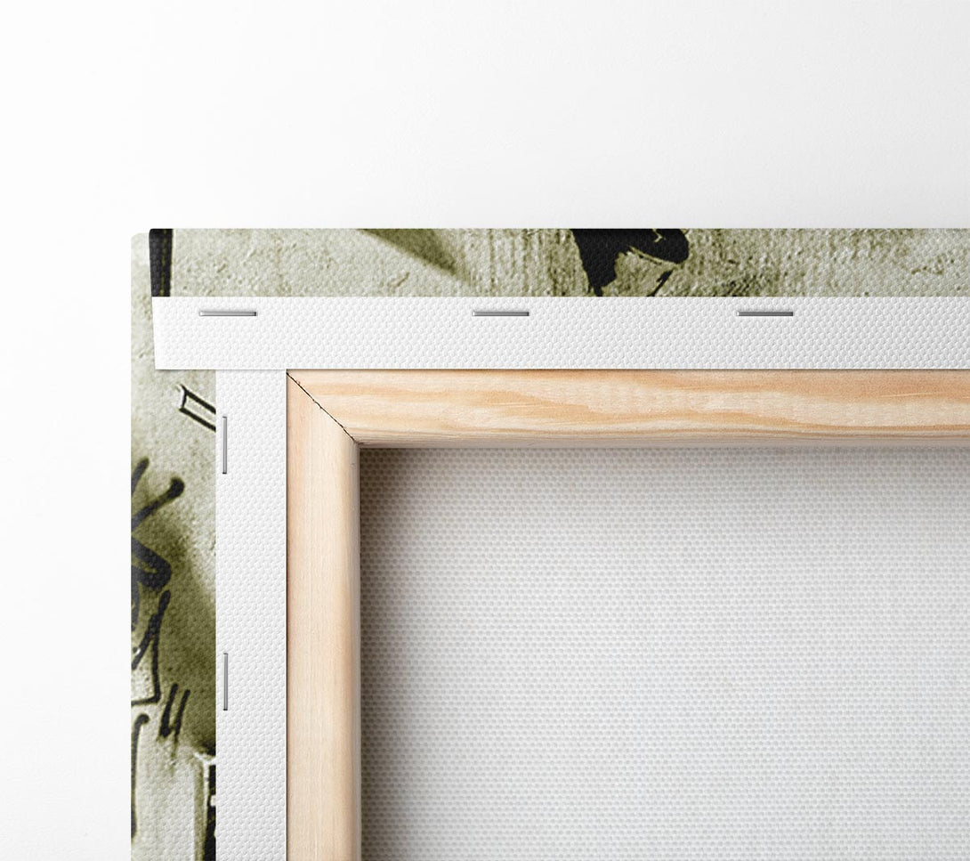  A Canvas Print of Banksy Haring Dog Canvas Wall Art