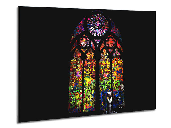 Stained Glass Metal Print