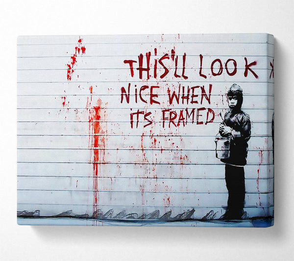  A Canvas Print of Banksy This Ll Look Nice When Its Framed Canvas Art