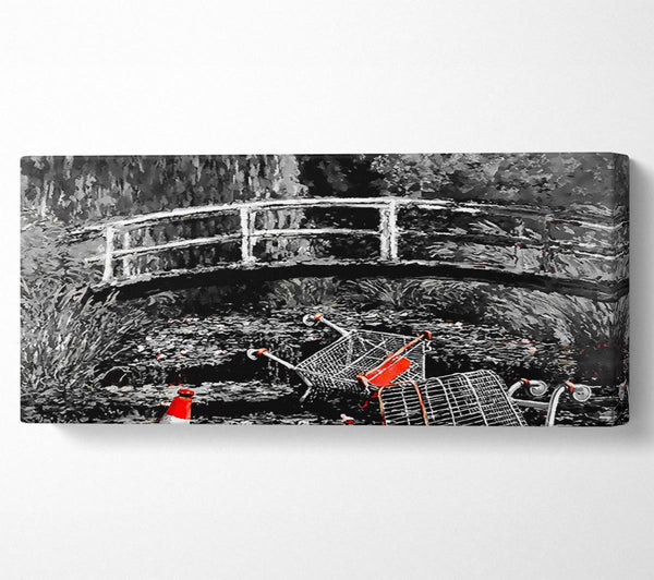 Waterlily Trash B n W Colour