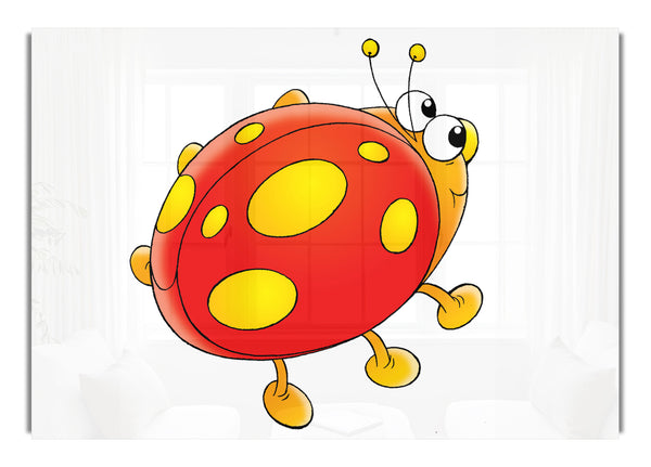 Cartoon Ladybug White