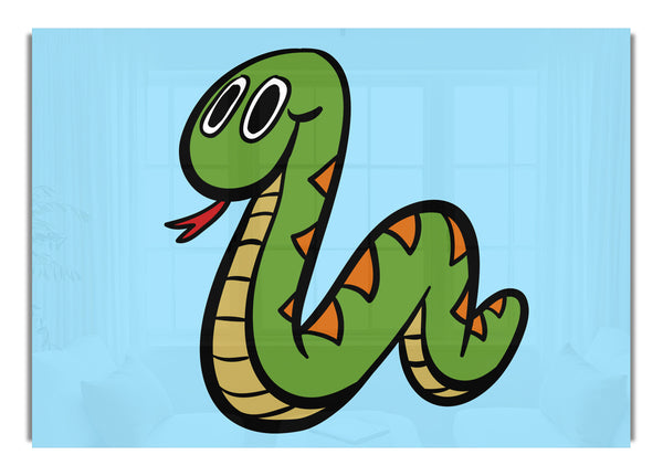 Cartoon Snake Baby Blue