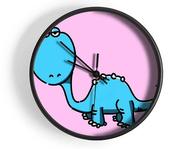 Dinosaur Not Impressed Pink Clock - Wallart-Direct UK