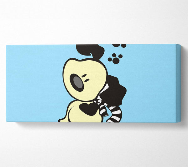 Dog Paw Print Scarf Baby Blue