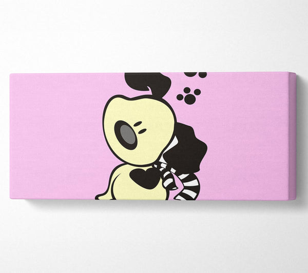Dog Paw Print Scarf Pink