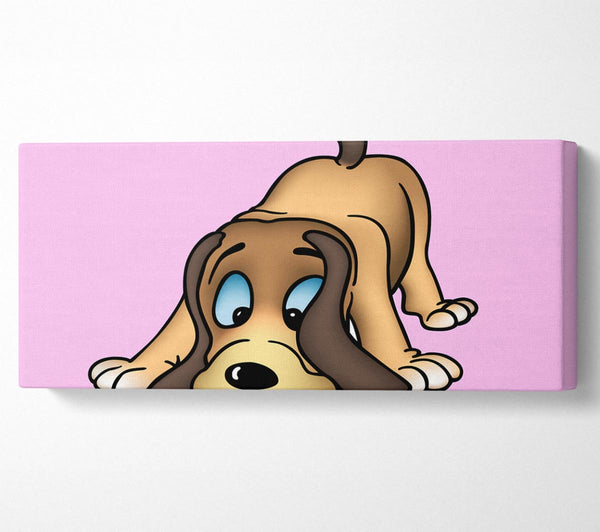 Dog Sniffing Pink