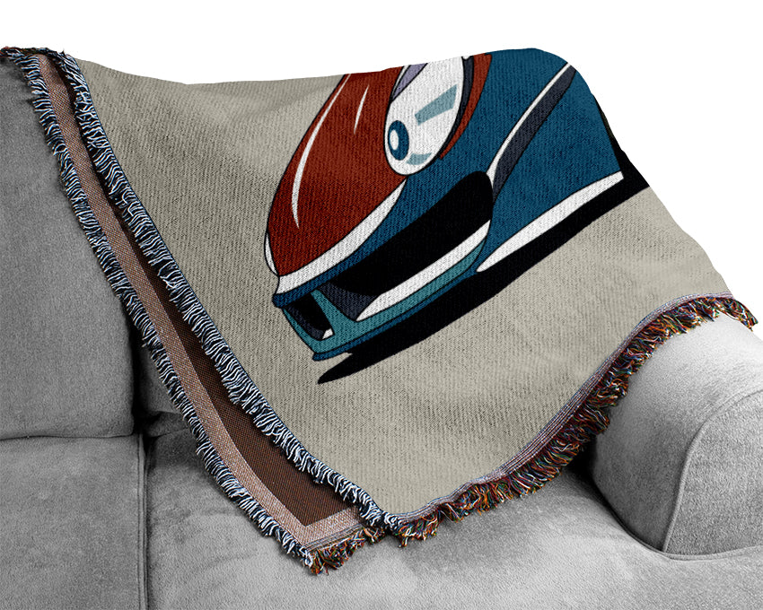 Fast Racecar Lilac Woven Blanket