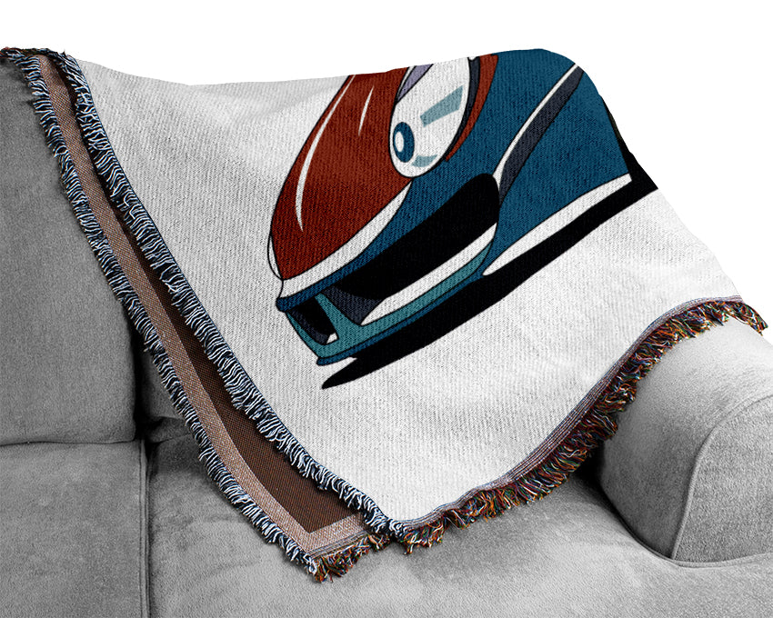 Fast Racecar Pink Woven Blanket