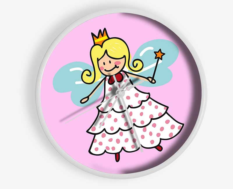 Flying Fairy Pink Clock - Wallart-Direct UK