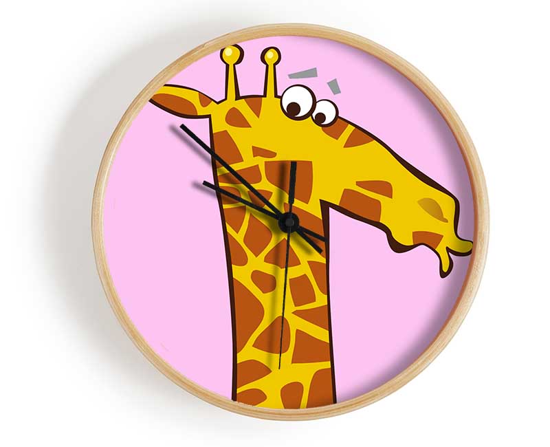 Funny Confused Zebra Pink Clock - Wallart-Direct UK