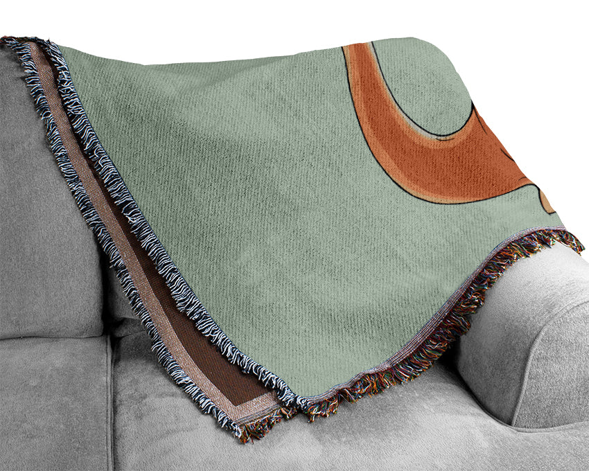 Fuzzy Kangeroo Baby Blue Woven Blanket
