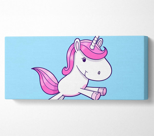 Leaping Unicorn Baby Blue