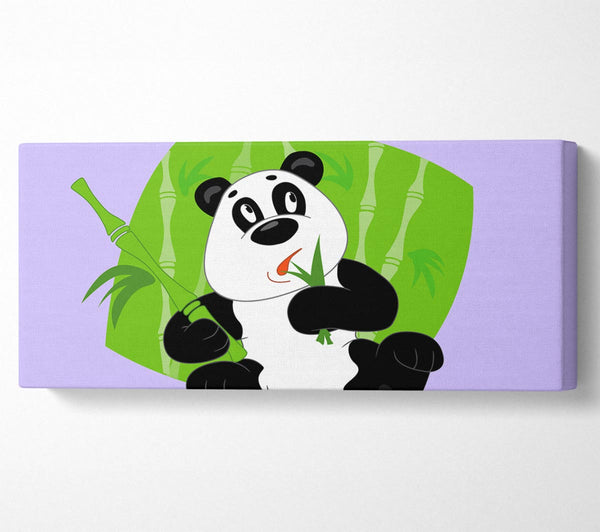 Panda Eating Bamboo Lilac