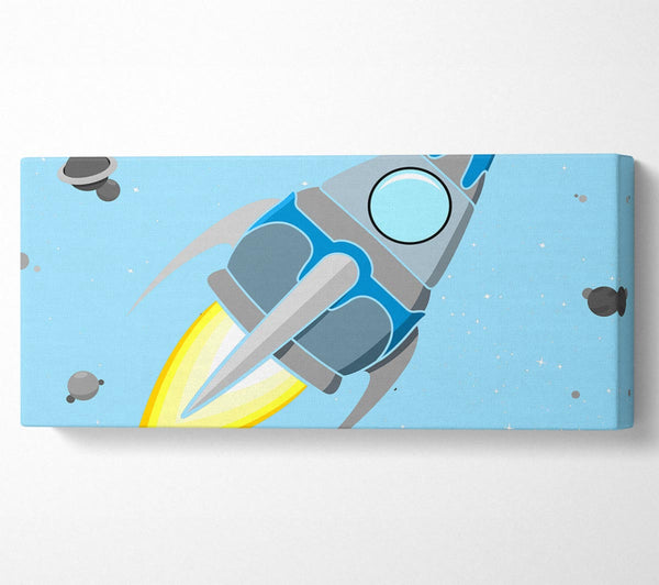 Rocket Ship Baby Blue