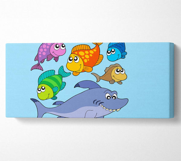 Shark And Fish Baby Blue