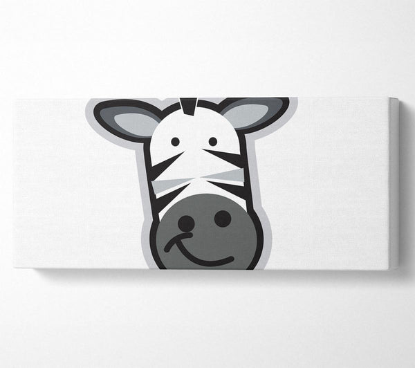 Smiling Zebra Face White