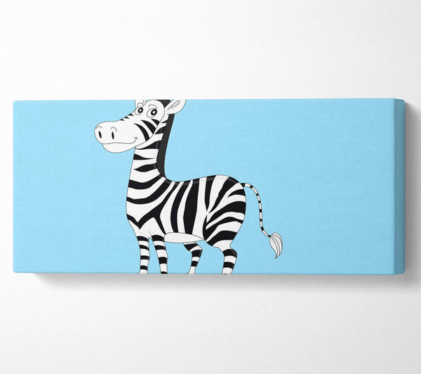 Standing Zebra Baby Blue