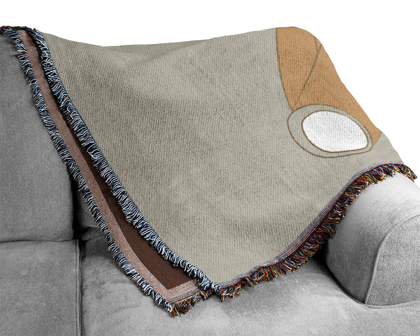 Stitched Up Teddy Lilac Woven Blanket