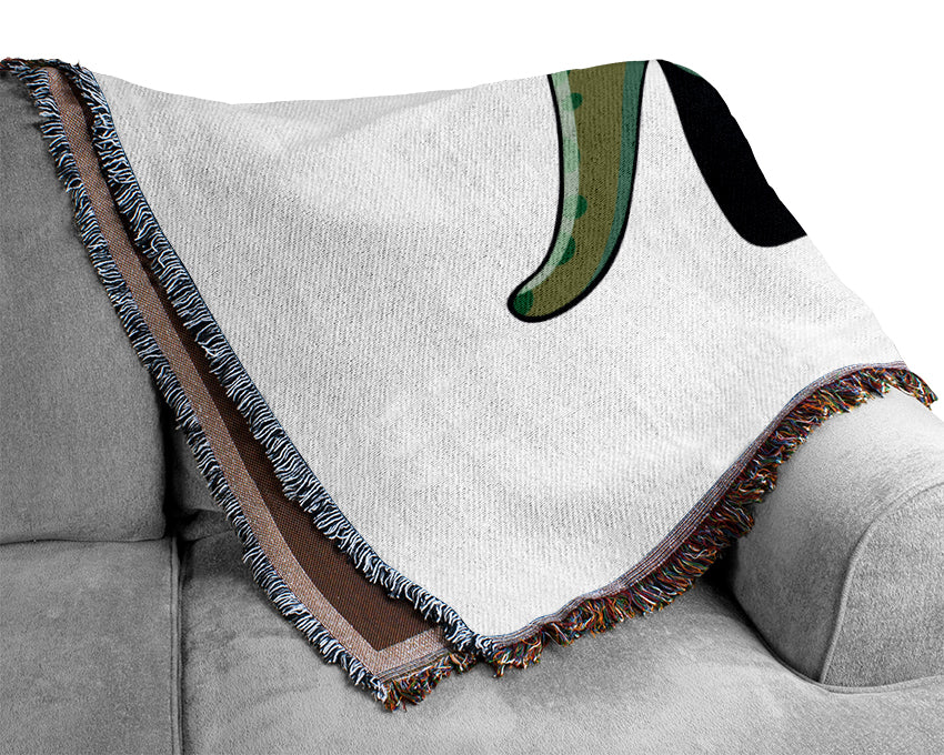 Suprised Dinosaur Pink Woven Blanket