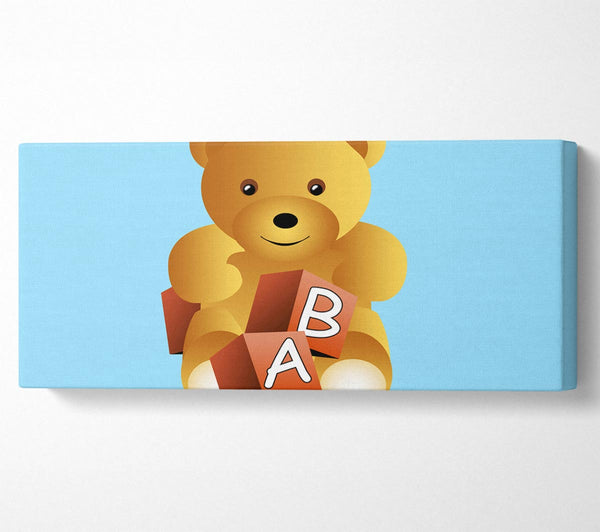 Teddy Bear Alphabet Blocks Baby Blue
