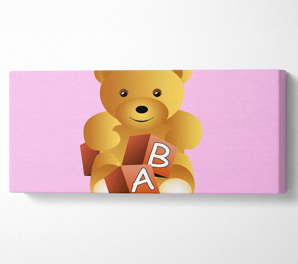 Teddy Bear Alphabet Blocks Pink