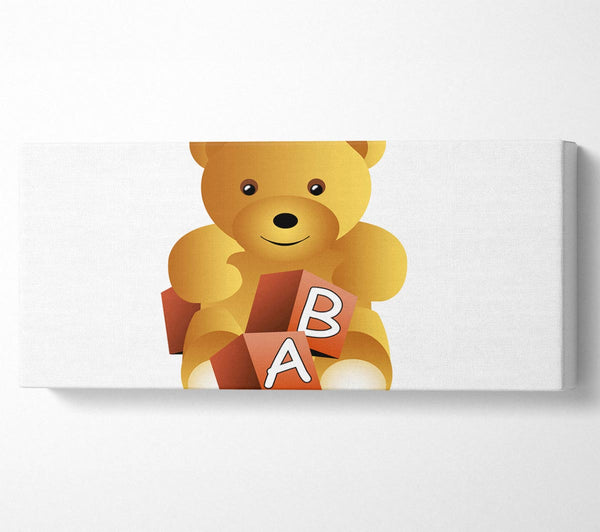 Teddy Bear Alphabet Blocks White