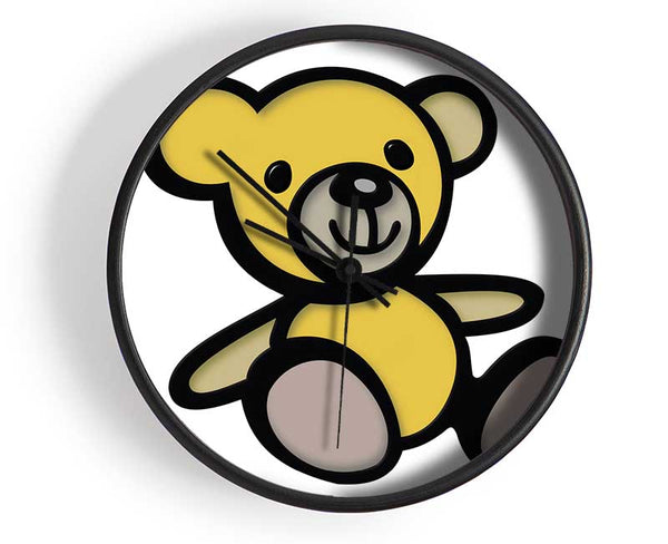Teddy Bear Cartoon White Clock - Wallart-Direct UK