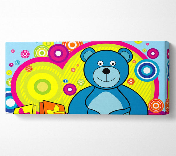 Teddy Bear Circles Baby Blue