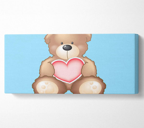 Teddy Bear Love Heart Baby Blue