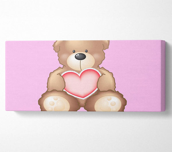 Teddy Bear Love Heart Pink