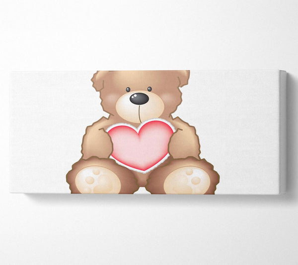 Teddy Bear Love Heart White
