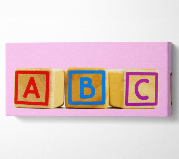 Three Alphabet Blocks Pink