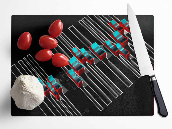 Equalizer Desk Retro Glass Chopping Board