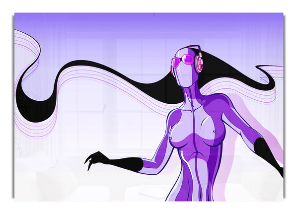Abstrakter lila Alien