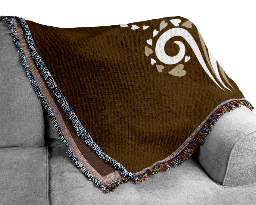 Love Heart Branch Woven Blanket